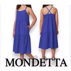 Mondetta royal blue tiered maxi dress  Girls' size medium (10-12)